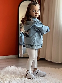 Kız Çocuk Mini Mous Kapüşönlü Ceket