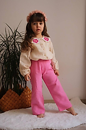 Mevsimlik Fuşya İkili Kız Çocuk Takımı