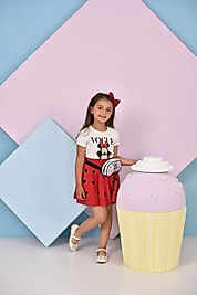 Kız Çocuk Etek Ve Tshirt Kombin